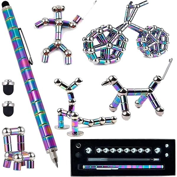 Fidget Pen Decompression Magnetic Metal Pen, Toy Pen Relieving Stress Build Vari