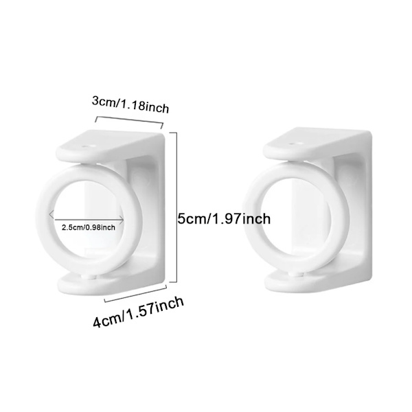 10pcs Curtain Rod Holder Clamp Hooks Adjustable Self Adhesive Clothes Rail Bracket 360 Rotation Home Kitchen Accessories