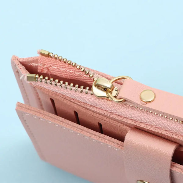 Women Fashion Small Wallet Purse Solid Color PU Leather Mini Coin Purse Wallet Credit Card Holder Bags