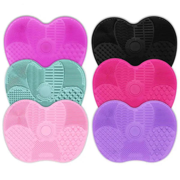 6PC Silicone Makeup Brush Cleaner Pad Make Up Washing Brush Gel Cleaning Mat Foundation Makeup Brush Scrubber Board Tool