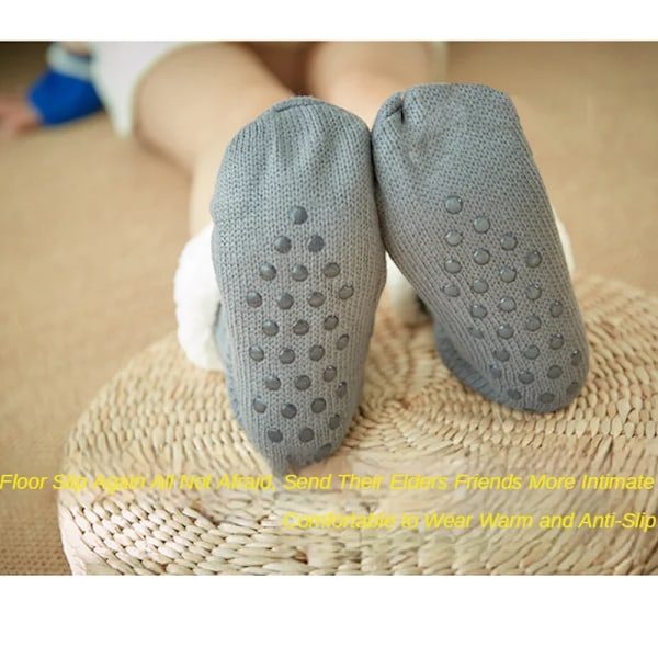 Womens Fuzzy Thermal Sock Plush Grip Hemp Winter Soft Female Home Indoor Warm Bedroom Silicone Non-slip Thick Slipper Floor Sock