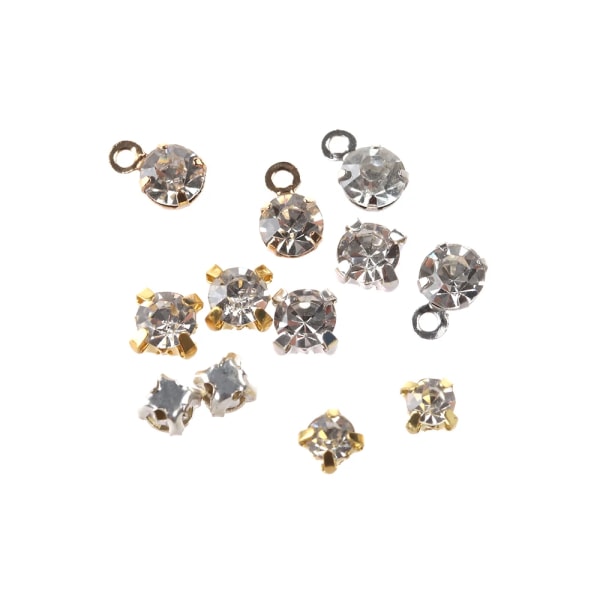 50pcs Super Mini Rhinestone Buckle DIY Doll Dress Clothes Handmade Doll Bags Shoes Necklace Buttons Doll Sewing Accessories