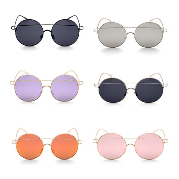 Korean Retro Ultra-light Eyewear Anti-UV Glasses Circle Sunglasses Metal Frame