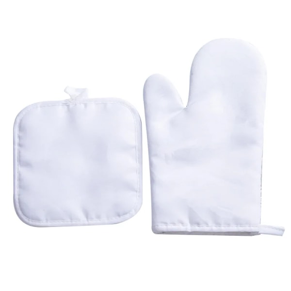 Sublimation Blank Microwave Oven Glove Mitts Kitchen Insulation Pads Mat  Anti-scald Gloves Baking Heat-resistant Pot Pad