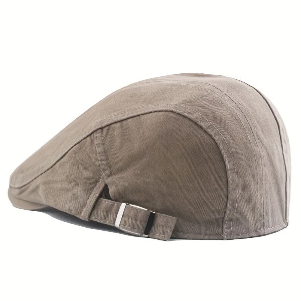 Men's Classic Cotton Newsboy Hat, Vintage Cabbie Cap, Men's Sun Protection Beret Hat