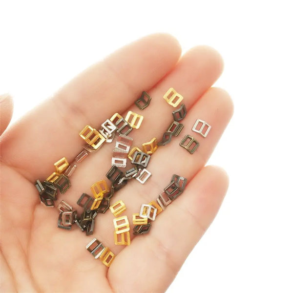 20Pcs New 3mm Tri-Glide Buckle Stuffed Toys Belt Sewing Buttons Mini Ultra-Small DIY Dolls Buckles Adjustable Button Accessories