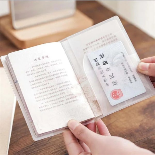 PVC Travel Waterproof Dirt Passport Holder Cover Wallet Transparent PVC ID Card Holders Business Credit Card Holder Case Pouch