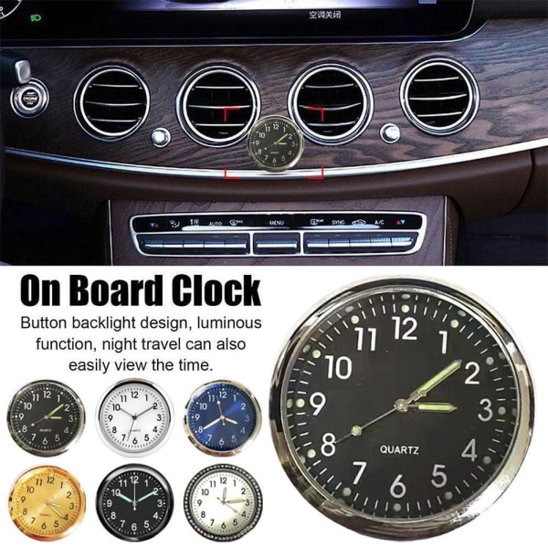 Car Clock Mini Luminous Stick-On Digital Watches Clock For Vehicle New R2E0