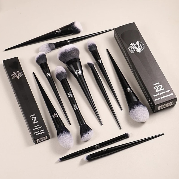 11Pcs Makeup Brushes Set Cosmetic Foundation Powder Blush Eye Shadow Blending Concealer Beauty Kit Make Up Brush Tool Maquiagem