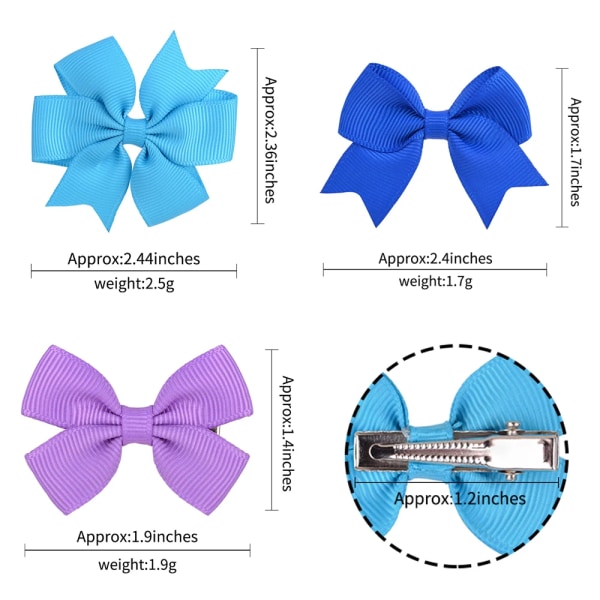 10Pcs/Set Colorful Ribbon Kids Bows with HairClips for Girl Handmade Hairpins Bowknot Hairgrips Headwear Baby Hair Accessories