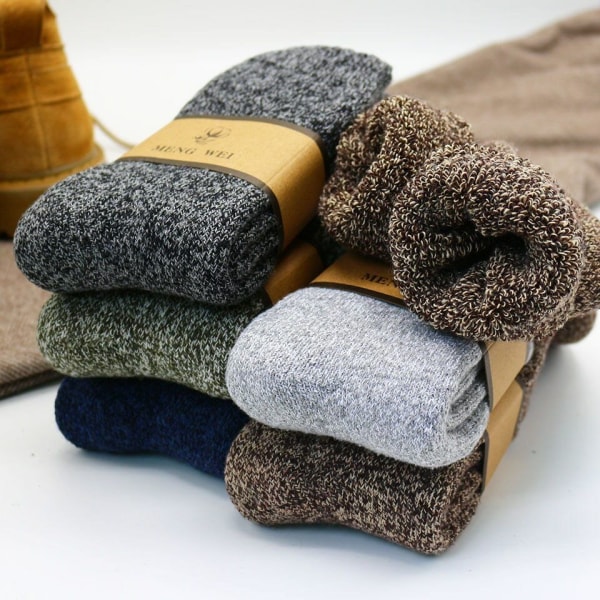 Winter Men Warm High Quality Harajuku Snow Casual Antifreeze Wool Socks