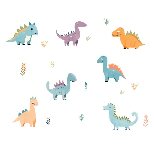 1 new cute cartoon dinosaur stickers children's room kindergarten decoration self-adhesive wall stickers