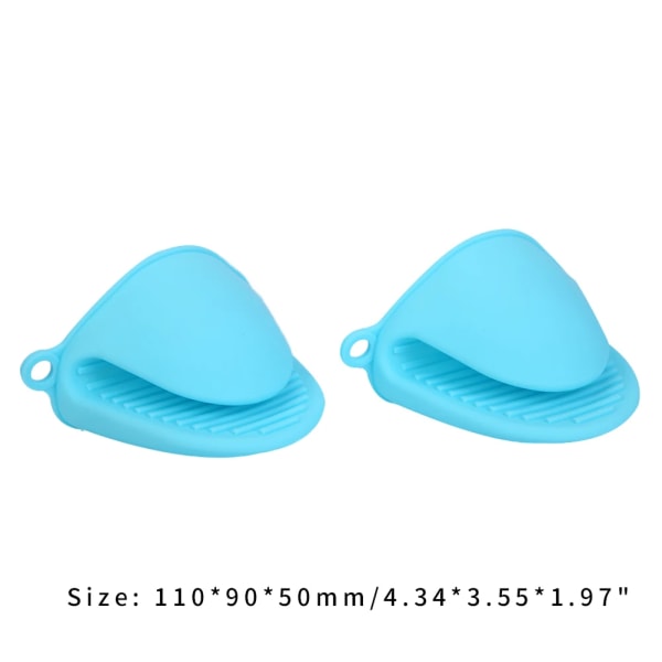 2pcs Thicken Baking Silicone Oven Mitts Microwave Oven Glove Heat Insulation Anti-slip Grips Bowl Pot Clips Kitchen Gadgets