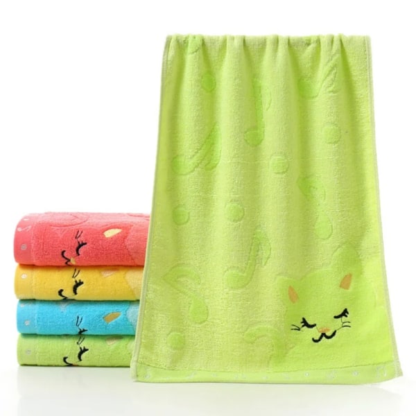 25X50cm New Musical Notes Small Towel Bamboo Fiber Music Cat Soft Towel Children's Jacquard Embroidered Wool Towel Baby Stuff