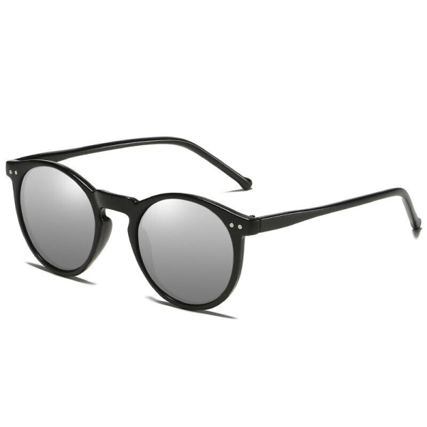 Polarized Sunglasses for Women Men UV400 Protection Fashion Round Black Frame N