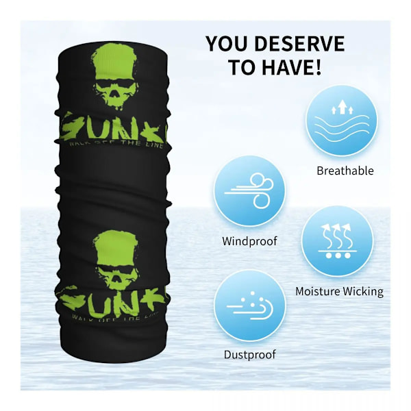 2pcs  Gunki Logo Winter Headband Neck Warmer Women Men Ski Hunting Tube Scarf Face Bandana Gaiter