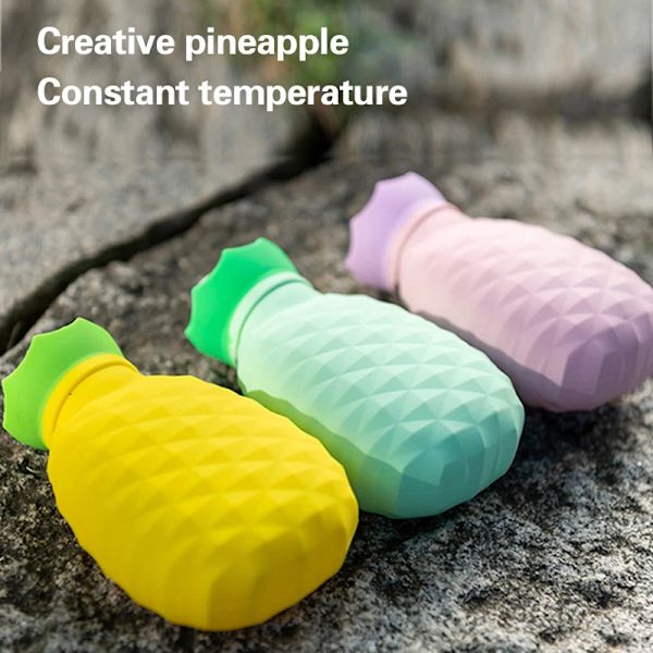 Hot Water Bottle Pineapple shape Silica Gel Portable 200ml Hand Warmer Winter Girls Warmer Heat Pack Warm Belly Instant Hot Pack