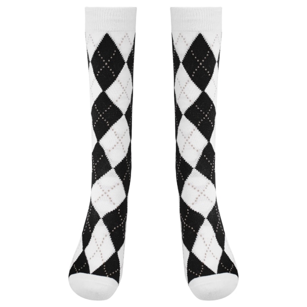 3 Pairs Winter Warmer Stockings Plaid Elastic Breathable Calf Socks For Women Men