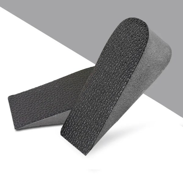 1 Pair Hard PU Leather Height Increase Insole Sneakers Heel Insert Heighten Half Insoles 1-3cm Shoe Pads Insoles for Unisex