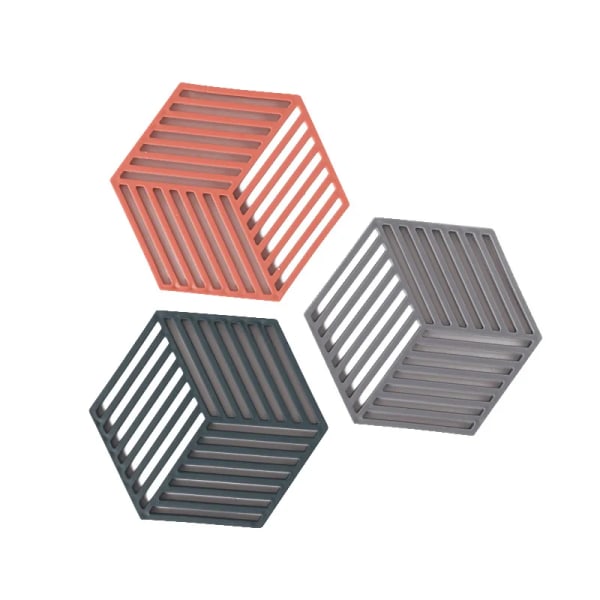 Silicone tea coaster non-slip placemat high temperature insulation pad hollow pot pad bowl with anti-scalding plastic placemat