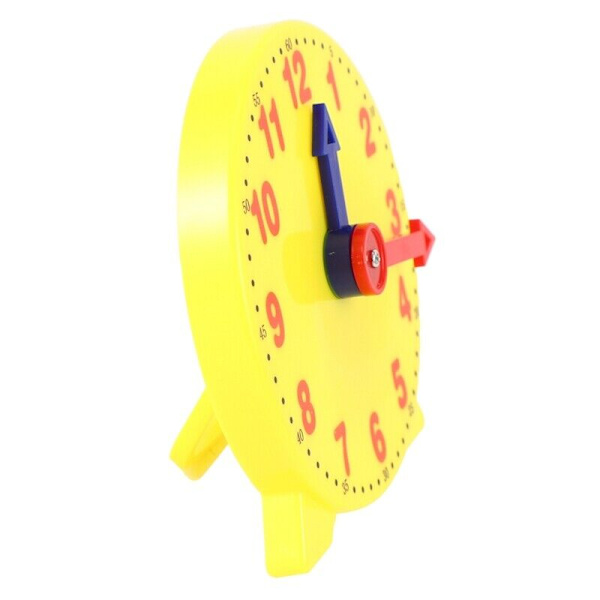 4 Inch Student Learning Clock Time Model Teacher Gear Clock 12/24 Hour School A9