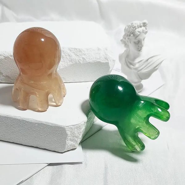 Plastic Octopus Comb Gua Sha Therapy Tool Meridian Scraping Scalp Relax Brush Acupuncture Massager SPA Guasha Board