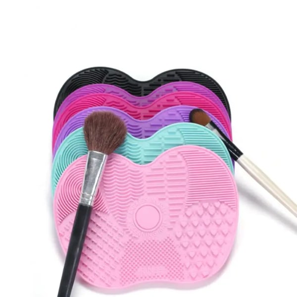 6PC Silicone Makeup Brush Cleaner Pad Make Up Washing Brush Gel Cleaning Mat Foundation Makeup Brush Scrubber Board Tool