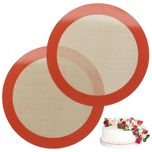 Round Silicone Baking Mats Easy Clean Non-Stick Food Grade Reusable Baking Mats For Oven Macarons Cookies