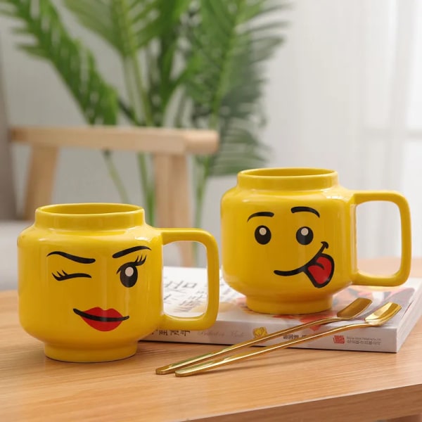 Friends Coffee Mugs Ceramic Cup Mugs Smiling Expression Face Cartoon Milk Tea Mugs Cute Drinkware   ZM120106