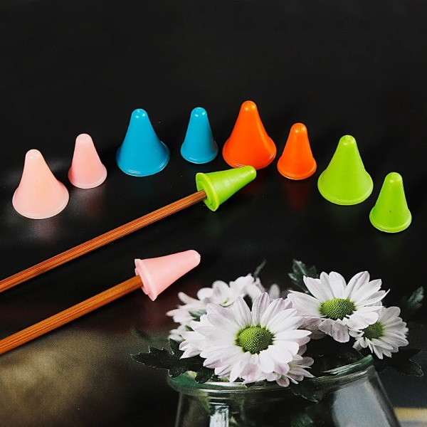 10/20pcs Rubber Cone Shape Knit Knitting Needles Cap Tips Point Protectors For Knitting Craft Sewing Accessories