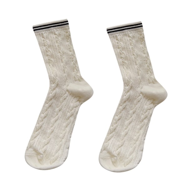 Women Autumn And Winter Three Jacquard Socks Middle Long Stocking Cap Christmas