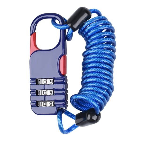 Bicycle Anti Theft Motorcycle Three Digit Password Combination Cable Wire Rope Helmet Lock Safety Rope Lock Bicycle Accessories