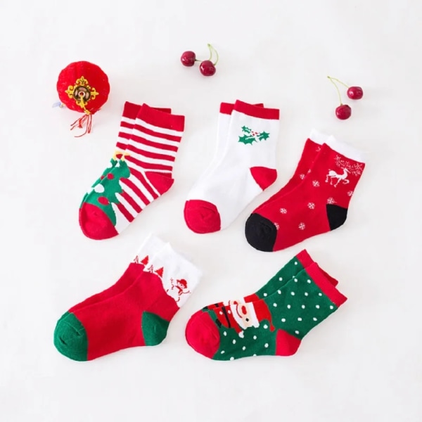 5 pairs/set Winter Cotton Baby Socks For 1-12 Years Warm Thick Christmas Girls Boys Kids Socks Lot Skarpetiki Dla Dzieci TS175