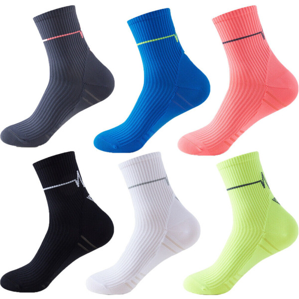 1 Pairs Mens Running Socks Cushioned Ankle Sports Trainer Sock