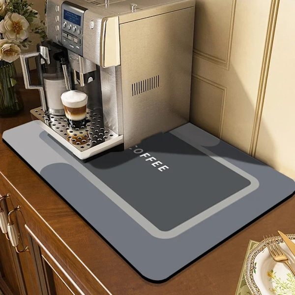Simple Dish Drying Mat Rubber Drain Pad Quick Dry Rug Absorbent Drainer Mat Tableware Dinnerware Placemat Coffee Drying Mats