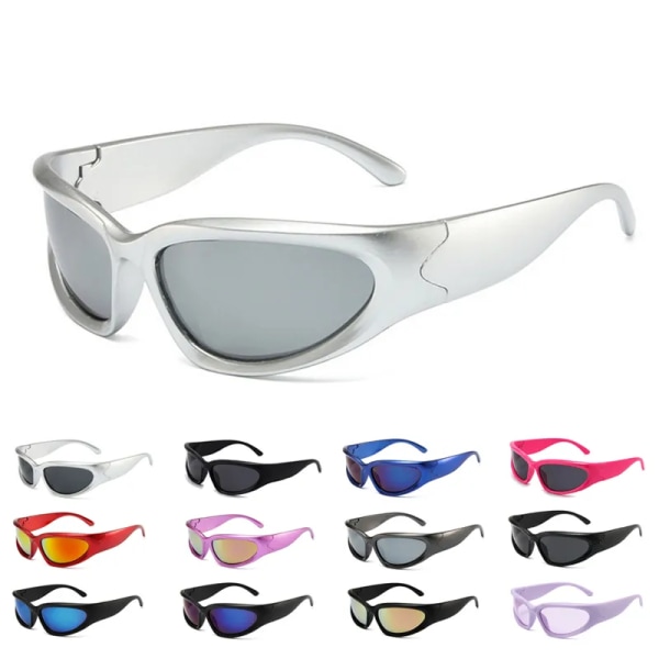 NEW Y2K Cyberpunk Sunglasses Brand Design Mirror Sport Goggles Women Men Luxury Vintage Unisex Sun Glasses Driver Shades UV400