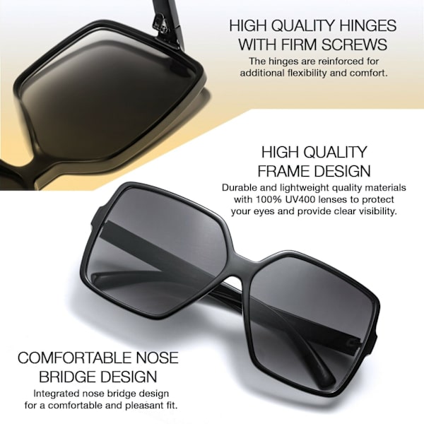 OVERSIZED Sunglasses YOUR SAINT Women Lady Flat Top Big Huge Sunnies Gafas SHADZ