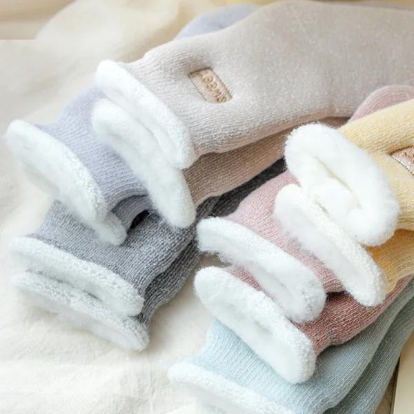 Socks Women Winter Plus Velvet Thick Warm Socks Autumn Tube Socks Sleep Socks Super Thick Designer Letter Embroidery Socks Women