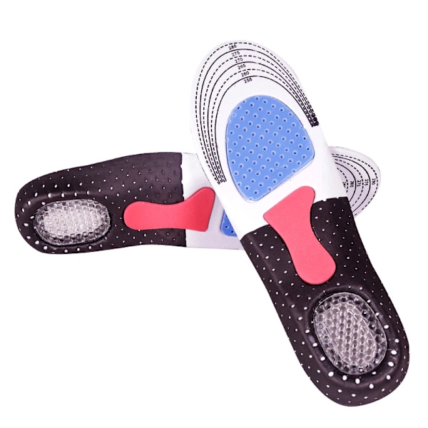 1Pair Unisex Soft Silicone Gel Honeycomb Massaging Insoles Sports Running Athlet