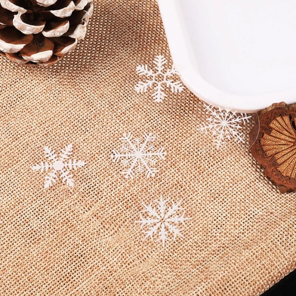 100pcs/120pcs Transparent Snowflake Christmas Stickers Kawaii Stickers Adhesive Cute Stickers Decor Scrapbooking Diary Albums
