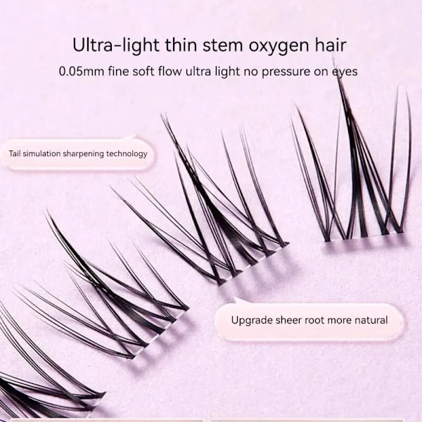 2 Boxes Of False Eyelashes Super Natural Single Cluster False Eyelashes 11-13mm Hybrid Soft And Lightweight For Everyday Wear