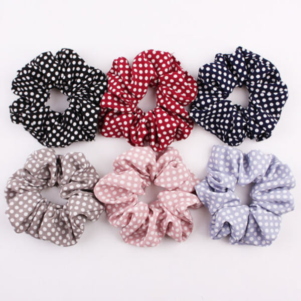 Womens Ponytail Hair Ties Grid Elastic Hair Bands Hair Scrunchies Rubber Band