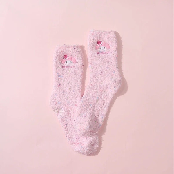 Sanrio Cinnamoroll My Melody Kuromi Pochacco Home Floor Socks Plush Stockings