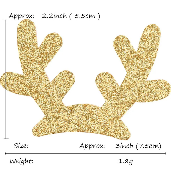 30PCS   3inch Antlers Cute Christmas Hair Accessories Girls Hair Accessories DIY Headwear  for hairclip Barrettes