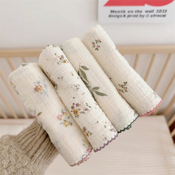 Infant Towel Cute Soft Pure Cotton Gauze Baby Washcloth Children's Absorbent Handkerchief