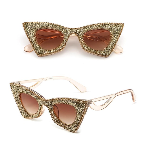 Womens Party Rhinestone Sunglasses Shades Gorgeous Cat Eye Sunglasses Plastic H