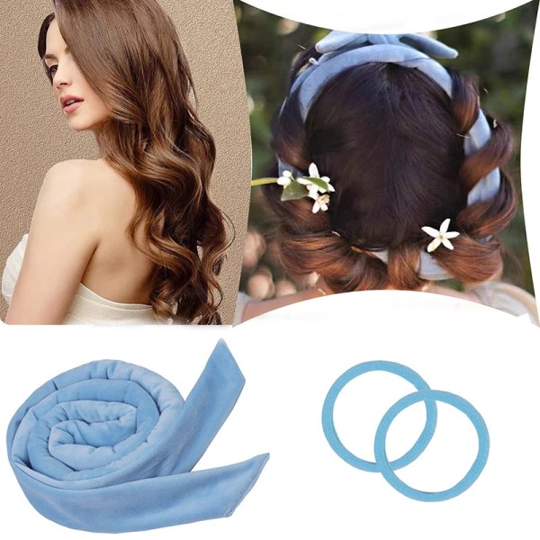 Hair Products Heatless Curling Rod Headband No Heat Silk Curls Ribbon Hair Rollers Sleeping Soft Headband Lazy Hair Accessoires