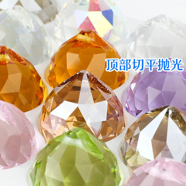 20MM Crystal Ball Clear Prism Suncatcher Colorful Chandelier Pendant Rainbow Maker Sun Catcher DIY Bead Curtain Hanging Ornament