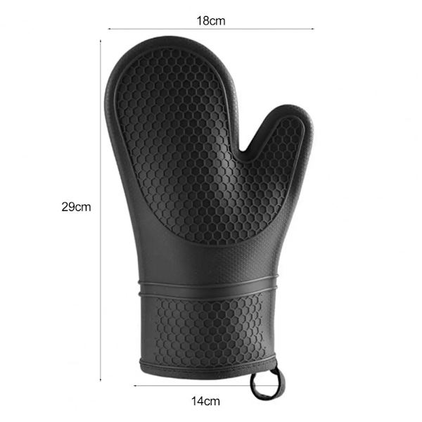 1Pc Premium Microwave Gloves Washable Cooking Oven Gloves Non-slip Protective Extra Length Insulated Kitchen Oven Mitts