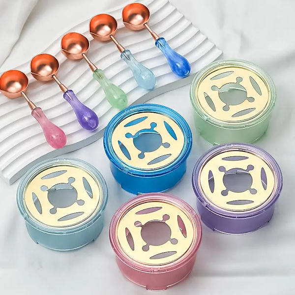 Crystal Dream Bubble Lacquer Furnace Stove Pot Wax Spoon Handle Set For Scrapbooking Envelope Seal Stamp Invitation Stamp Craft